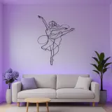 Ballet Attitude Pose Metal Wall Art | Dance Silhouette Wall Decor