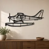 Silhouette d'avion Sportsman 2+2 en métal, Décoration murale en métal, Décor aéronautique, Décor d'aviation