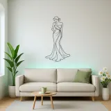 Lily Gown Muse Metal Wall Art | Botanical Woman Wall Decor