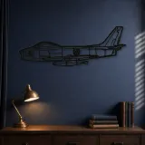 Silhouette en métal d'avion F86 Sabre Canada, décoration murale en métal, décoration aéronautique, cadeau pour aviateurs
