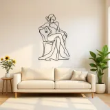 Poised Chair Muse Metal Wall Art | Fashion Figure Wall Decor