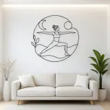 Warrior Two Horizon Metal Wall Art | Yoga and Meditation Wall Decor