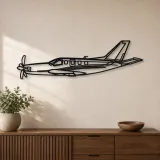 Insegna in metallo silhouette aereo TBM, Silhouette aereo in metallo, Decorazione murale aviatore