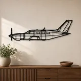 Silhouette en métal d'avion PA-46R-350T Matrix, Décoration murale en métal, Décor aéronautique, Cadeau pour aviateur
