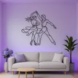 Salsa Couple Spin Metal Wall Art | Couple Dance Wall Decor