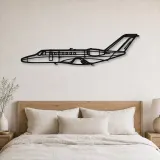Silhouette de l'avion CJ3+ en métal, Silhouette d'avion en métal, Décoration murale aviation, Décoration aviateur