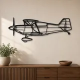 Silhouette de l'avion Pitts S2-C en métal, décoration murale en métal, décoration aéronautique, décoration d'aviateur