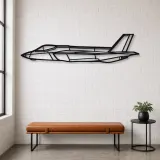 Silhouette d'avion F35C Lightning II en métal, Décoration murale en métal, Décor aéronautique, Décor d'aviation