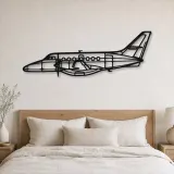 Insegna in metallo silhouette aereo Jetstream 32, Silhouette aereo in metallo, Decorazione parete aviazione, Decorazione per aviatori