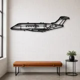 Silhouette en métal d'avion Challenger 350, Décoration murale en métal, Décor aéronautique, Cadeau pour aviateur