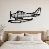 Silhouette d'avion en métal 206 Turbo Stationair, Décoration murale en métal, Décor aéronautique, Décorateur aviateur