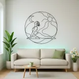 Pigeon Pose Release Metal Wall Art | Yoga and Meditation Wall Decor