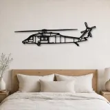 Silhouette d'avion HH-60M en métal, Décoration murale aéronautique