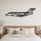 Silhouette de l'avion Praetor 600 en métal, décoration murale en métal, décoration aéronautique, décoration d'aviateur