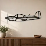 Silhouette en métal d'avion Falco F8L, décoration murale en métal, décoration aéronautique, cadeau pour aviateurs