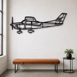 Silhouette en métal d'avion C182, Décoration murale en métal, Décor aéronautique, Cadeau pour aviateur