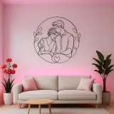 Shoulder Rest Lovers Metal Wall Art | Romantic Couple Decor
