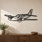 Silhouette d'avion Baron 58 en métal, Décoration murale en métal, Décor aéronautique, Cadeau pour aviateur