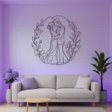 Spring Flower Couple Metal Wall Art | Romantic Couple Decor