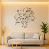 Reclining Flower Pose Metal Wall Art | Botanical Woman Wall Decor