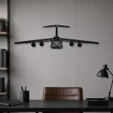 Silhouette en métal d'avion C-5 Galaxy Front, Décoration murale en métal, Décor aéronautique, Cadeau pour aviateur