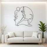 Warrior One Strength Metal Wall Art | Yoga and Meditation Wall Decor