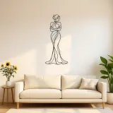 Arms Crossed Muse Metal Wall Art | Feminine Figure Wall Decor