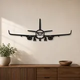 Silhouette d'avion en métal 737-800NG Front, décoration murale en métal, décoration aéronautique, cadeau pour pilote
