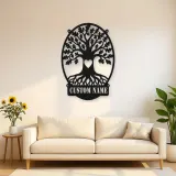 Personalized Oak Tree Metal Wall Art with Heart