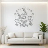 Yoga Moon Sequence Metal Wall Art | Yoga and Meditation Wall Decor