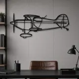Silhouette en métal d'avion Pitts S-1T, Décoration murale en métal, Décor aéronautique, Cadeau pour aviateur