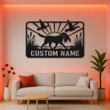 Personalized Retriever Duck Hunting Metal Wall Art