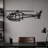 Insegna in metallo silhouette aereo H125E, Silhouette aereo in metallo, Decorazione da parete aviatore