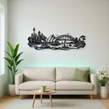 Sydney Harbour Flow Metal Wall Art | Travel and City Wall Decor