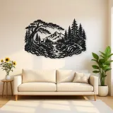 Secret Forest Bridge Metal Wall Art | Travel and City Wall Decor