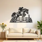 Show Jumping Moment Metal Wall Art | Equestrian Wall Decor