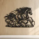 Galloping Dust Flow Metal Wall Art | Equestrian Wall Decor - lifestyle view 5