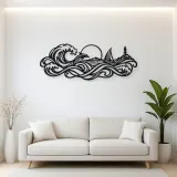 Interwoven Ocean Waves Metal Wall Art | Coastal and Nautical Wall Decor
