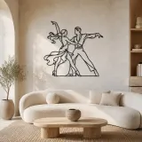 Cha Cha Pose Metal Wall Art | Couple Dance Wall Decor - lifestyle view 3