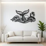 Whale Tail Ocean Metal Wall Art | Coastal and Nautical Wall Decor