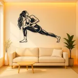 Twisted Lunge Metal Wall Art | Movement Silhouette Decor