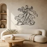 Quickstep Motion Metal Wall Art | Couple Dance Wall Decor - lifestyle view 3