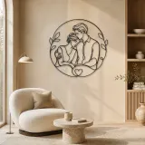 Shoulder Rest Lovers Metal Wall Art | Romantic Couple Decor - lifestyle view 5