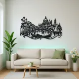 Venice Gondola Curve Metal Wall Art | Travel and City Wall Decor