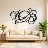 Asymmetric Circle Dance Metal Wall Art | Modern Abstract Metal Decor