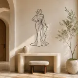 Sculptural Gown Pose Metal Wall Art | Fashion Figure Wall Decor - lifestyle view 3