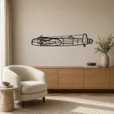 Avro Lancaster Airplane Silhouette Metal Wall Art, Metal Aircraft Silhouette, Aviation Wall Decor, Aviator Decor - lifestyle view 5