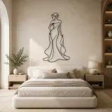 Timeless Feminine Muse Metal Wall Art | Feminine Figure Wall Decor - lifestyle view 2