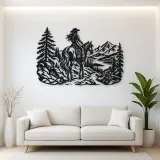 Rider on Trail Metal Wall Art | Equestrian Wall Decor