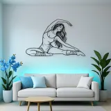 Floor Stretch Muse Metal Wall Art | Movement Silhouette Decor